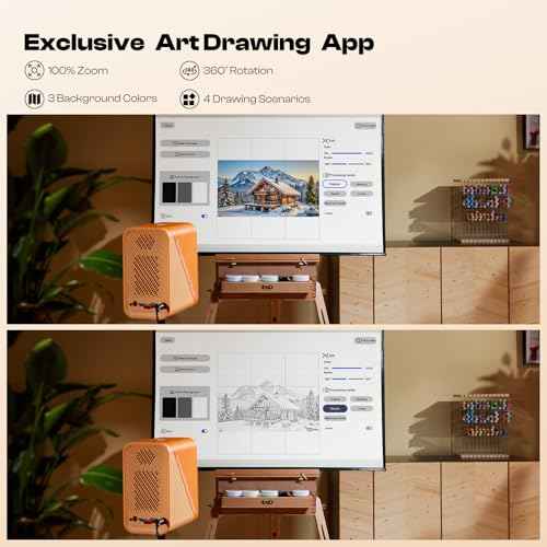 Caydo P1 Art Projector with Exclusive Drawing App for Artists, Portable Auto Focus & Keystone LED Projector for Drawing and Tracing, 4K Support, 100¡¯¡¯ Display, Compatible with iOS/Android