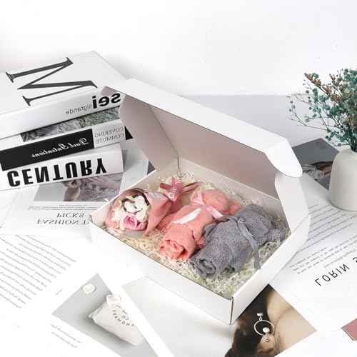 FORBFAN 10x8x2 White Shipping Boxes 40 Pack, Mailing Boxes for Small Business, Corrugated Cardboard Literature Mailers