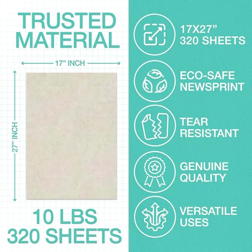 Newsprint Packing Paper for Moving - 320 Newspaper Sheets & Box Filler