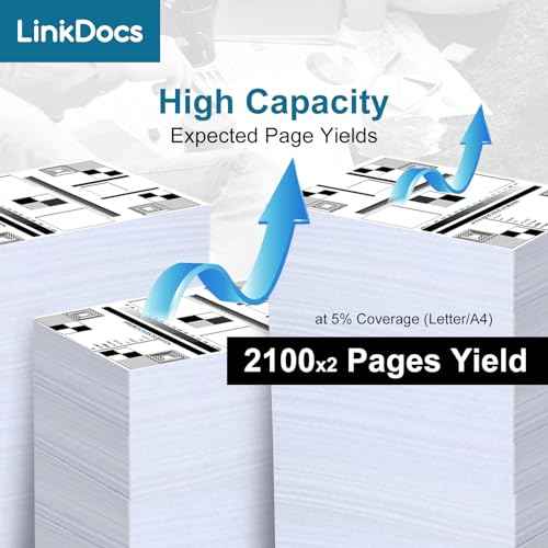 LinkDocs 126 CRG-126 Toner Cartridge Replacement for Canon 126 CRG126 3483B001 for use in Canon ImageClass LBP6200d and LBP6230dw LBP-6230dn LBP-6230 Laser Printers (Black 2 PK)