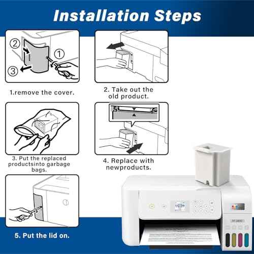 Waste Ink Pad Replacement with Reset Software for Ecotank ET-2800 ET-4800 ET-2803 ET-2720 ET-2400 ET-4700 ET4800 ET2800 ET2803 ET2720 2800 4800 2803 Printers, Waste Ink Pad Maintenance Box (4 Packs)