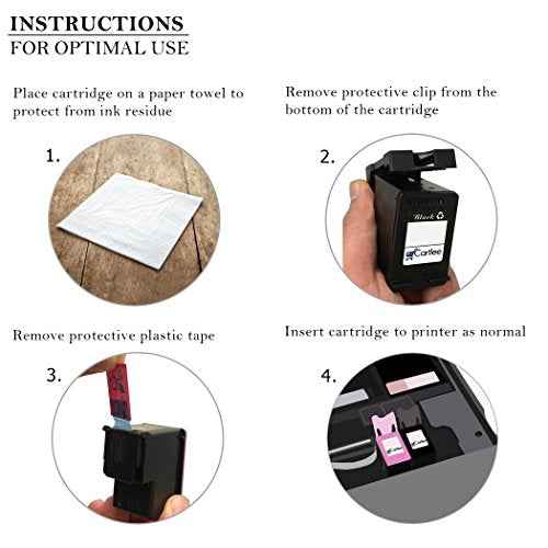 Cartlee Compatible Ink Cartridges Replacement for Canon Ink 245 and 246 PG-245xl CL-246xl for iP2820 MG2420 MG2920 MG2922 MG2520 MG2924 MX492 (2 Pack)