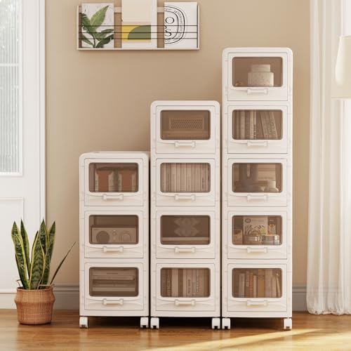 Giantex 3-Tier Rolling Storage Cart - 3-Drawer Utility Cart with Lockable Wheels