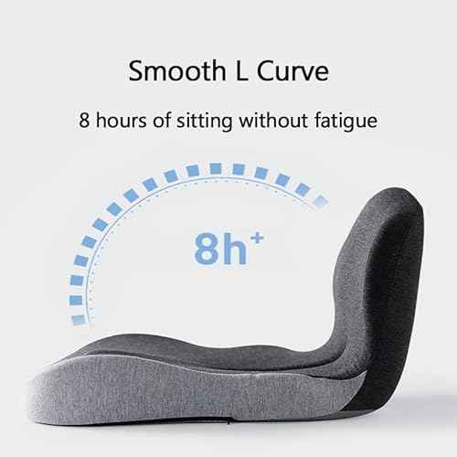 Back and Seat Cushion Seat Cushions for Sciatica Soothe+ seat Cushion Ergonomic Non Slip Memory Foam Seat Skin with Back Support for Car & Office, Lumbar Support (Black)