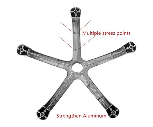 Antlu Chair Base Leg Replacement Parts to Repair Office Swivel Pneumatic Chair Bottom, Heavy Duty Aluminum Metal (20.5 inches)