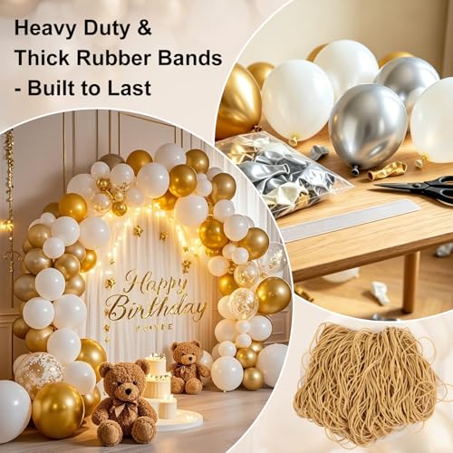 200PCS Rubber Bands, 7" *1/16" Large Rubber Bands for Office Supplies