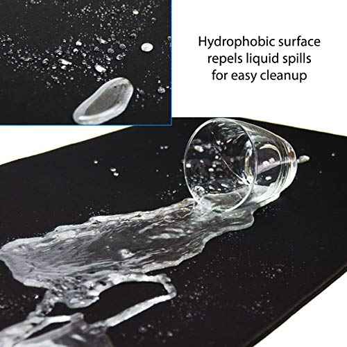 Gaming Mouse Pad (5mm) Massive 46 inch | 46x17.3x0.20 Extra Thick | Black | Stitched Edge, Large Washable Desk Mat