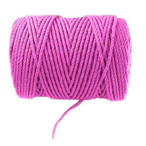 4mm x 500 Feet Pink Jute Rope, Twine for Gardening Tomato Climbing Plant Tie Floristry Crafts Gift Wrapping Packing Decor