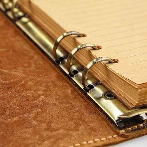 Vintage Floral Embossed Leather A5 Journal Binder, Writing Notebook with Pen Holder - Customizable Gift for Her W10-LAXBS-1
