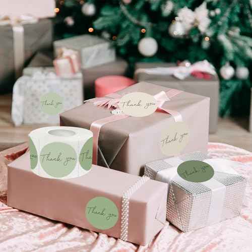Starboling Thank You Sticker,500pcs 1.5Inch Green Thank You for Supporting My Small Business Stickers,for Supporting My Business Supplies Packing,Envelopes,Gift Wraps and Crafts£¨Green£©