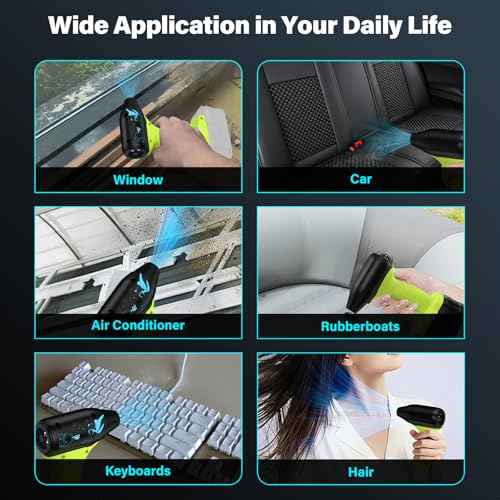 Compressed Air Duster, 130000RPM Air Blower for Ryobi 18V Battery, Cleaning Keyboard&PC 4 Gears Adjustable Wind Speed Cordless Jet Fan Dry Blower for Car,Home,Cleaning,Leaf(No Battery)