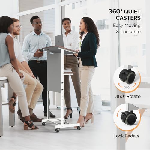 Bonnlo Portable Lectern Podium 36.2-44.3