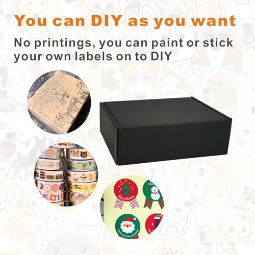 6x4x2 Inch Small Shipping Boxes Black 50 Pack - Corrugated Mailers for Business