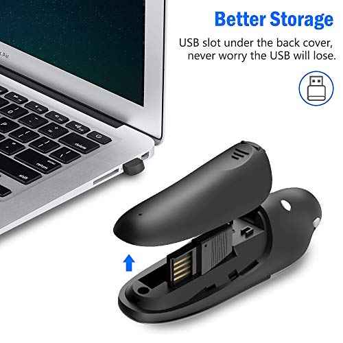 Presentation Remote Clicker, Wireless Presenter for PowerPoint Presentation Remote, RF 2.4GHz USB for Mac, Keynote, Computer, Laptop