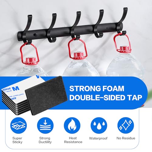 Moeey 48Pcs Double-Sided Adhesive Foam Tape 3mm Thick Black Mounting Pads 5x3 cm – Heavy Duty, Waterproof