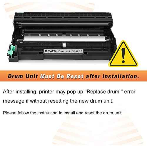 v4ink Compatible DR420 Drum Replacement for Brother DR420 DR-420 Drum Unit for HL-2240 HL-2240D HL-2270DW HL-2280DW MFC-7360N MFC-7460DN MFC-7860DW IntelliFax-2840 2940 DCP-7060D DCP-7065DN Printer
