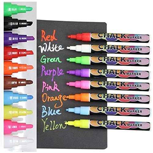 Tabletop Small Chalkboard Sign with Easel (11x13) + 8 Brilliant Liquid Chalk Markers | Hanging or Freestanding Framed Chalkboard with Hand Crafted Sweetheart Frame