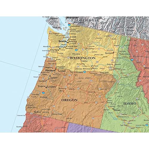 24x36 United States, USA Classic Elite Wall Map Mural Poster (Paper Folded)