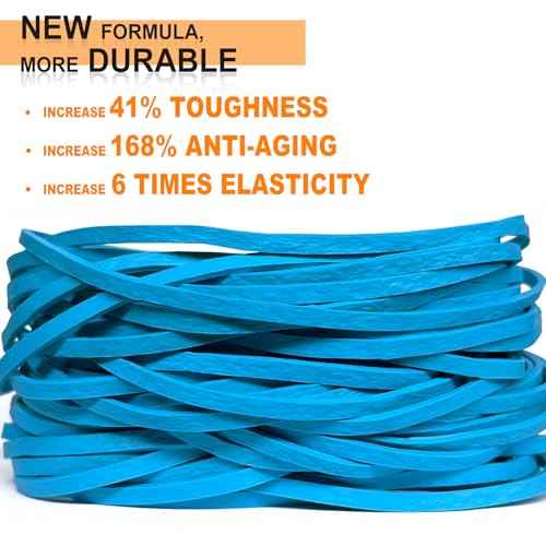 Large Heavy Duty Rubber Bands, 120 Pcs, 5.5 Inch Upgrade Strong Elastic Rubber Bands for Office Supplies and Home Use