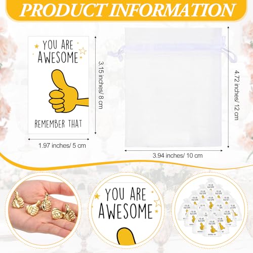 Tondiamo 100 Sets Employee Appreciation Gift Bulk Inspirational Thumbs up Pin Rad Tech Week Funny Office Gift for Coworker Nurse Practitioner Kindness Week IEW Christmas (Thumb up)