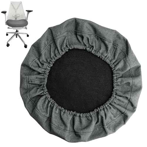 Cotton Linen Chair Seat Covers for Herman Miller Sayl Office Chair - Dust and Stain Resistant, for Sayl Office Chair Seat Cover (Gray)