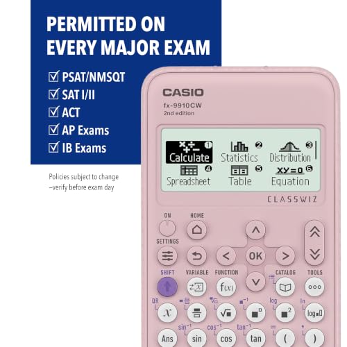 Casio FX-9910CW-PK-W-IT Scientific Calculator with Natural Textbook Display