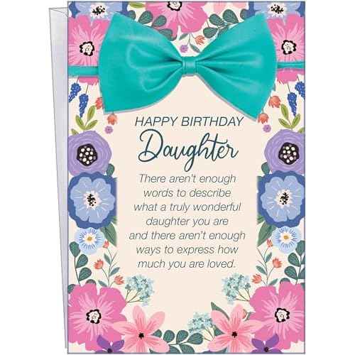 Chuck's Card-O-Rama - Daughter Birthday Card - Made in Chicago - Perfect Size: Opens to a generous 10¡ȡ¿ 7.75¡È - Beautiful - 95210