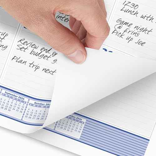 AT-A-GLANCE 2026 Desk Calendar, Monthly, Desk Pad, 24" x 19", Jumbo, Blue/Gray (SW2300026)