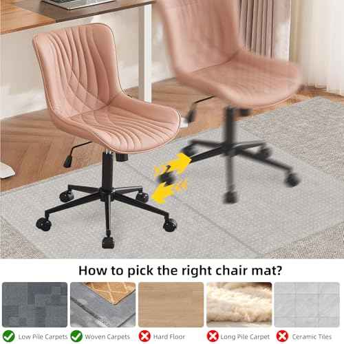 Office Chair Mat for Carpet: 36" x 48" Plastic Heavy Duty Computer Desk Mats with Lip for Low Flat and No Pile Carpeted Floor - Clear Rug Pad for Rolling Chairs Office Work Home Gaming Rectangle