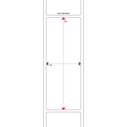 Primera Compatible 3" X 8" Semi Gloss Inkjet Labels. Supplied 350 Labels Per Roll. for Use with The LX900, LX810, LX800 Models.