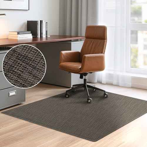 BAGAIL Office Chair Mat for Hardwood Floor, 35"x47" Heavy Duty Computer Chair Mat - Fast Flat & Smooth Glide - Non-Slip Desk Chair Floor Protector for Home Office - Dark Brown