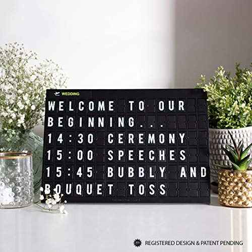Locomocean Airport-Style Custom Message Board - Personalized Flight Arrivals and Departures Sign