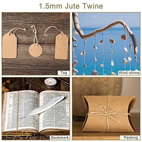 Handyman Crafts 3mm Natural Jute Twine Rope – 328ft, Eco Friendly Garden & DIY String