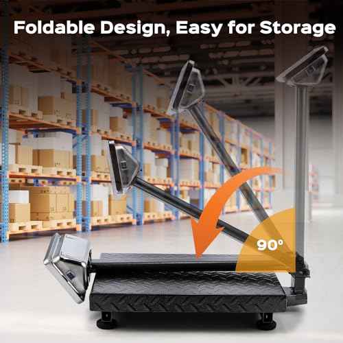 Bonvoisin Digital Platform Scale 660LBs Heavy Duty Floor Scale KG/LB Switchable Postal Shipping Scale for Weighing Packages, Luggage, Suitcases, Boxes