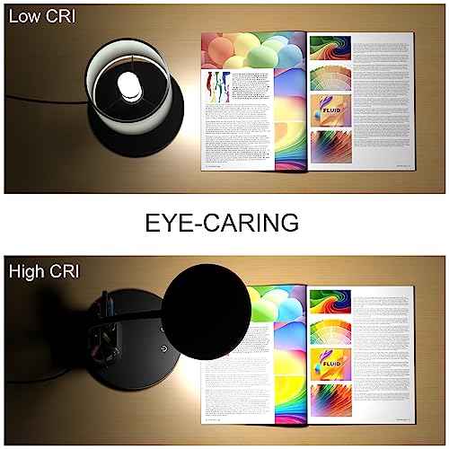 Desk Lamp, LED Desk Lamp for Home Office, Touch Table Lamp with 3 Color Modes 360¡Æ Adjustable Arm, Dimmable Desk Light with Pen Phone Holder, Black