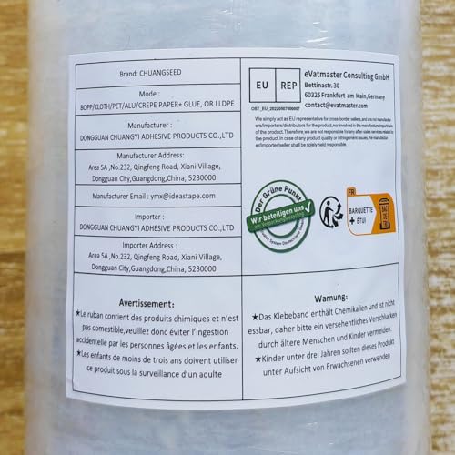 4-Pack Industrial Mini Clear Stretch Wrap Film 80 Gauge 5.1" 1000ft for Pallet Wrap, Durable Self-Adhering Packing, Moving, Packaging, Heavy Duty Shrink Film Chuangseed