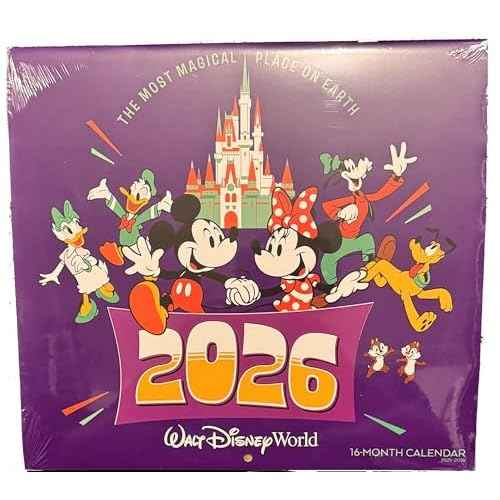 WDW Orlando Theme Park 2025 2026 16 Month Calendar