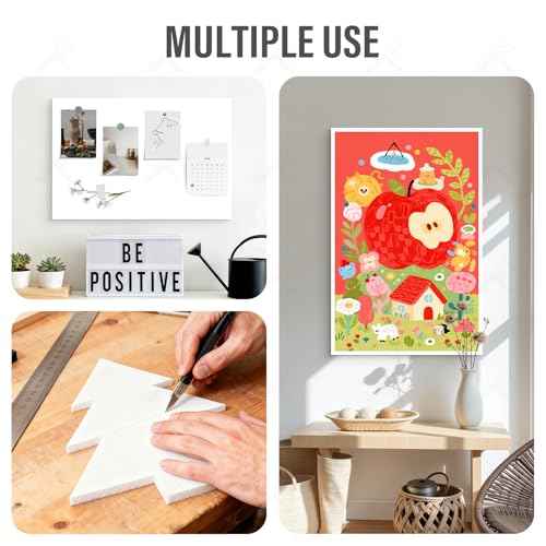 Golden State Art, White Foam Boards 12 Pack 9x12 Foam Core Board, 1/8" Thick Acid Free Foam Poster Board for Modeling, Billboard, Projects, Paintings and Display