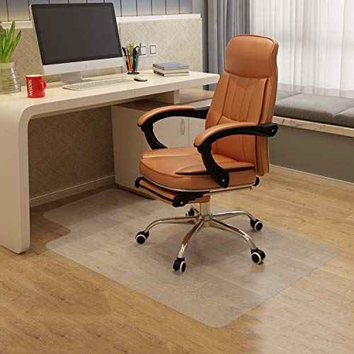 Office Chair Mat for Hardwood Floor, 48¡±x 36¡± Clear Floor Protector Mat for Office Chair, Vinyl Desk Chair Mat for Hard Floors, Easy Glide for Chairs