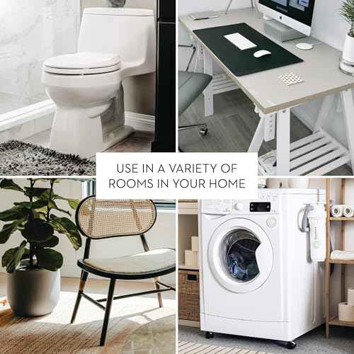 iDesign Small Plastic Bathroom Trash Can, Slim Rectangle Garbage Bin for Bedroom, Office, Dorm, Black