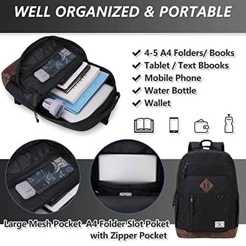 VX VONXURY Backpack for Men Women,Lightweight Bookbag with Mulitiple Pockets,Classical Water Resistant Travel Backpack