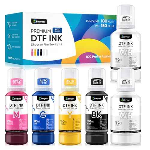 Auto-Fill DTF Ink - 700ML Premium DTF Transfer Ink for PET Film, Refill Ink for Epson ET-8550 ET-8500 Printers, Heat Transfer Printing Ink Set, Heat Transfer Printing Direct to Film