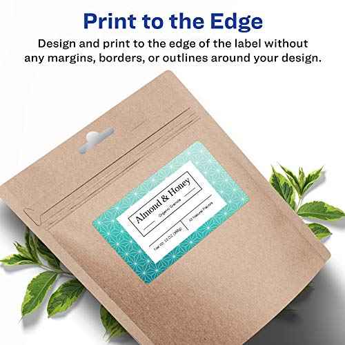 Avery Matte White Rectangle Labels, Sure Feed Technology, 2" x 6", 200 Matte White Printable Labels