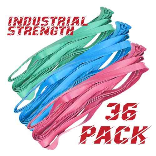 BoxerTool Pro Movers Band 36-Pack - Extra Large Rubber Bands for Moving Blankets, Trash Can, and Furniture, 30in, 36in & 42in - Variety Pack