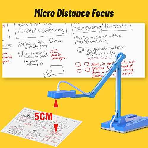 Mirabox 4K Ultra HD 3-in-1 15MP USB Document Camera/Webcam/Visualizer,Compatible with Mac OS,Windows,Chromebook for Live Demo,Web Conferencing,Distance Learning,Remote Teaching,Object Viewing