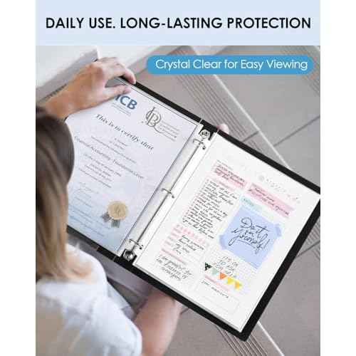 KTRIO 1000 Pack Sheet Protectors 8.5 x 11 inch, Clear Page Protector for 3 Ring Binder, Plastic Sleeves for Binders, Top Loading Paper Sheets Document Sleeve Letter Size, Office & Home