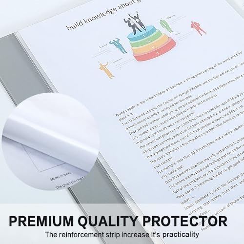 Sheet Protectors, HERKKA 1000 Pack Heavy Duty Clear Plastic Page Protectors Sheet Reinforced 11-Hole Fit for 3 Ring Binder Fits Standard 8.5 x 11 Paper, 9.25 x 11.25 Top Loaded, Acid Free