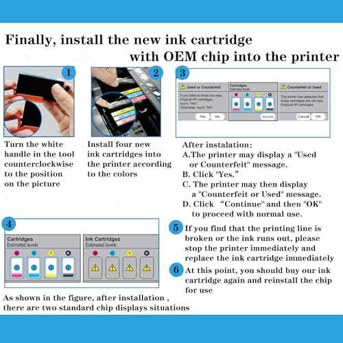 923 Ink Cartridges Combo Pack Without Chip Replacement for Printers for 923 Ink Cartridges OfficeJet 8120 8123 8122e OfficeJet Pro 8130e 8135e 8130 8138e 8139e Printer 4 Pack(BK C M Y)