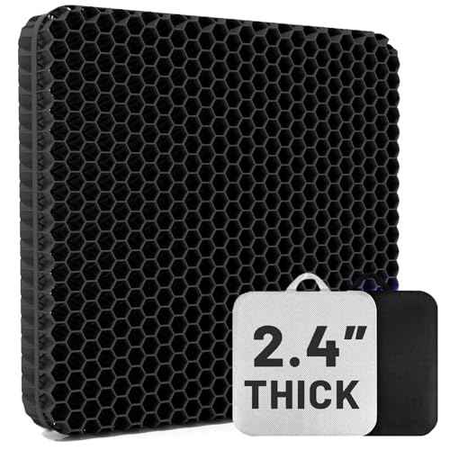 Thickened Gel Seat Cushion for Long Sitting - Back, Hip, Tailbone Pain Relief Cushion - Gel Seat Cushion for Office Chair, Cars - Egg Seat Gel Cushion for Wheelchair Pressure Relief