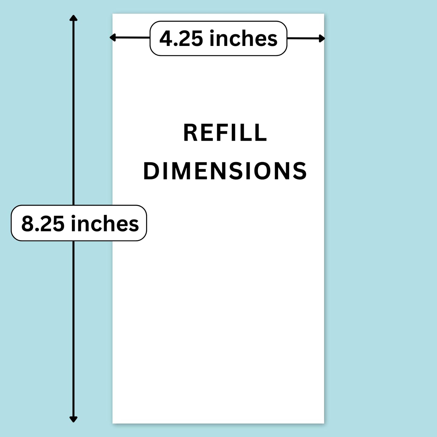 RICCO BELLO Travelers Notebook Refill Inserts, 4.25 x 8.25 inches